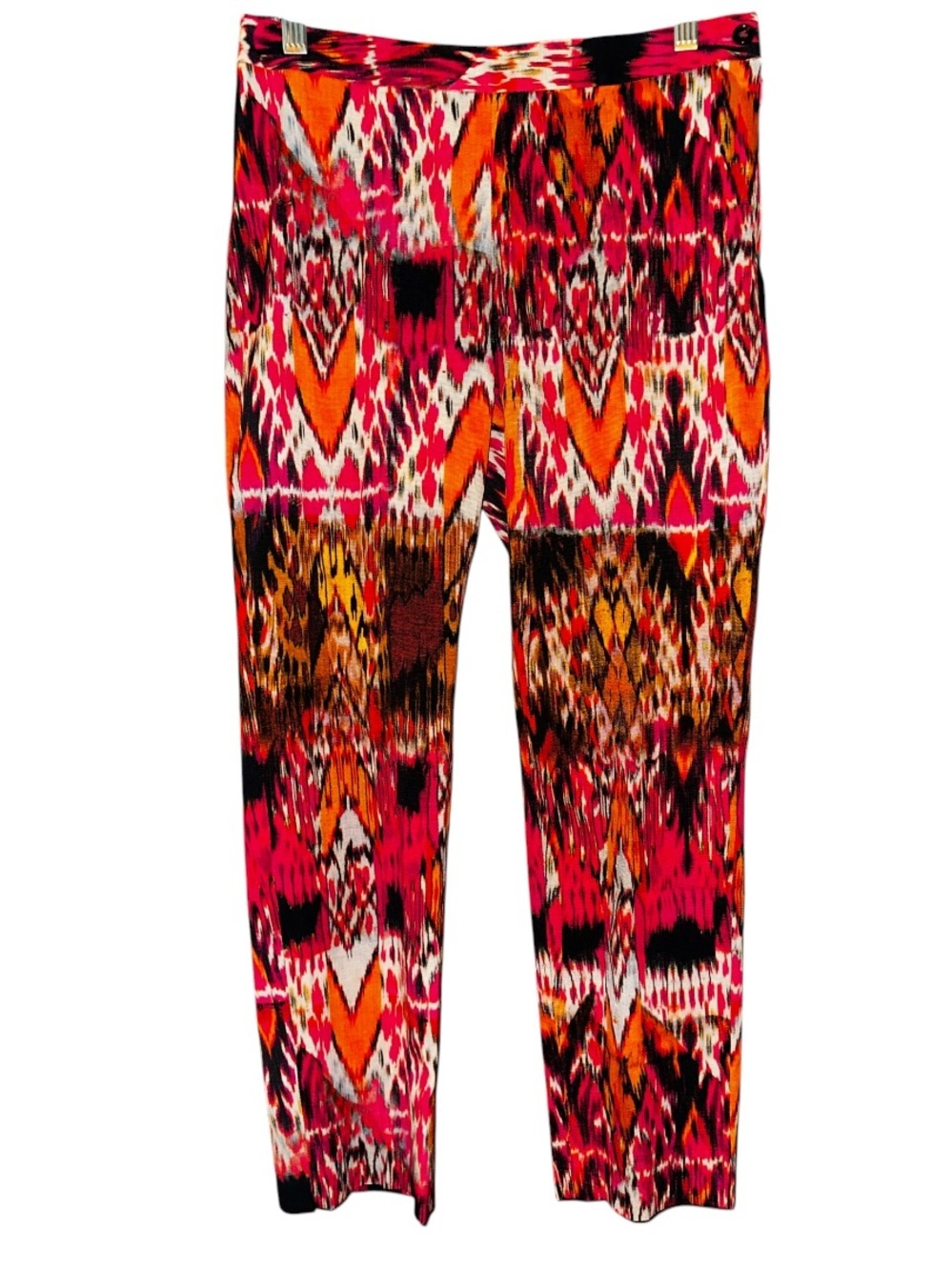 Alberto Biani Pink & Orange Printed Stretch Pants